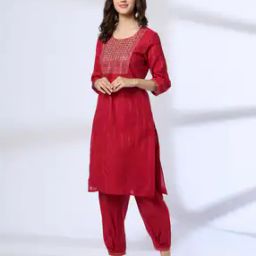 avaasa mix n' match Women Striped Straight Kurta with Pants-picture-2