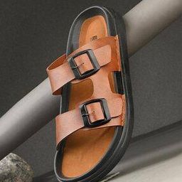 Men Colourblock Slip-On Sandals-image-29