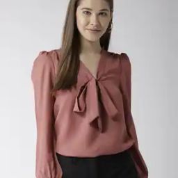 Textured Top with Tie-Up-image-68