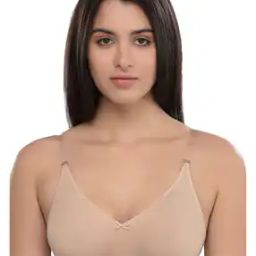 Lightly-Padded Bra with Transparent Strap-image-2
