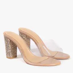Chunky Heeled Slip-On Sandals-image-46