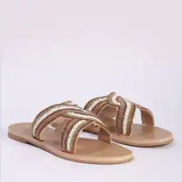 Women Embellished Slip-On Flat Sandals-image-35
