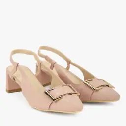 Reptillian Pattern Chunky Heeled Slip-On Sandals-picture-46