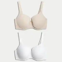 Pack of 2 Under-Wired T-Shirt Bras-image-73