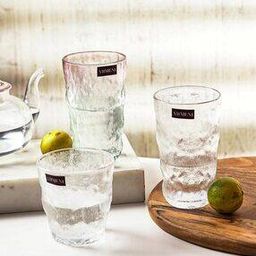 Set of 4 Glacier Patterned Frosted Glass-2