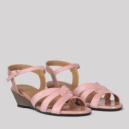 Women Reptilian Pattern Wedges with Buckle Fastening-image-43