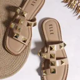 Women Studded Slip-On Flat Sandals-image-37