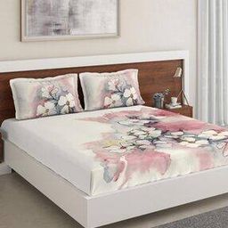 Floral Print Double Bedsheet with 2 Pillow Covers-image-64