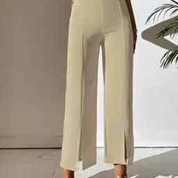  Women High Rise Boot Fit Trousers-image-31
