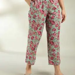 Women Floral Print Regular Fit Pants-picture-14