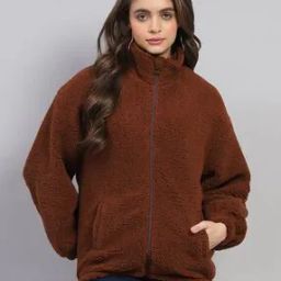 Women Regular Fit Jacket with Zip-Front-image-37