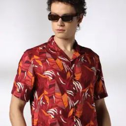 Men Leaf Print Regular Fit Shirt-picture-14