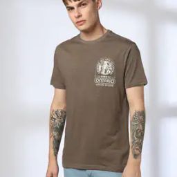 Men Printed Slim Fit Crew-Neck T-Shirt-image-33