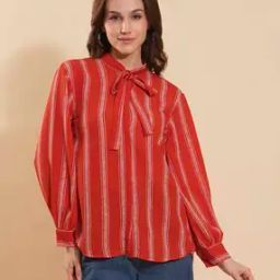 Women Striped Regular Fit Shirt-image-2