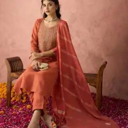 Women Embroidery Straight Kurta Set-picture-15