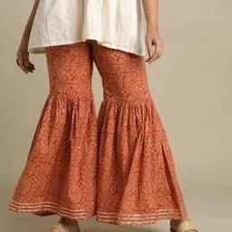 Geometric Print Sharara with Insert Pocket-image-57