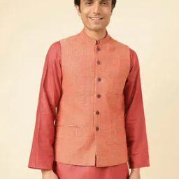 Men Slim Fit Mandarin-Collar Nehru Jacket-40