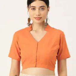 Women V-Neck Front-Open Blouse-image-58
