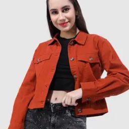 Denim Jacket with Flap Pockets-44