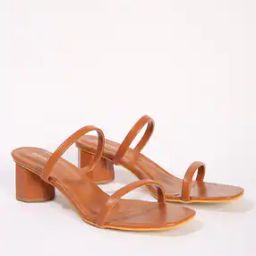 Dual-Strap Block Heeled Sandals-image-95