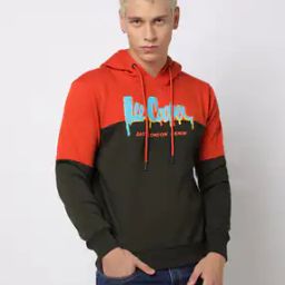Brand Print Hoodie with Ribbed Hem-image-13