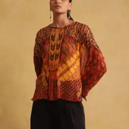 Round-Neck Printed Top-image-6