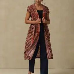 Printed Longline Shrug-45