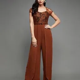 Lace Jumpsuit with Insert Pockets-image-0