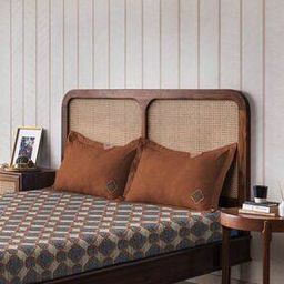 120 TC Geometric Print Double Bedsheets with Pillow Covers-image-1