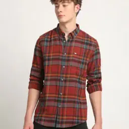 Men Checked Slim Fit Shirt-image-64