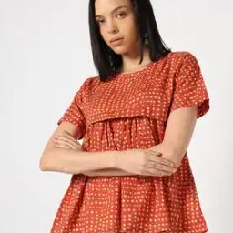Women Printed Regular Fit Top-picture-5