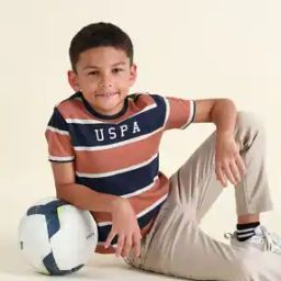 Boys Striped Regular Fit Cotton Crew-Neck T-Shirt-picture-20