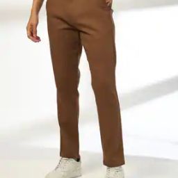 Men Regular Fit Flat-Front Trousers-image-12