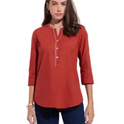 Women Relaxed Fit Button-Front Top-picture-25
