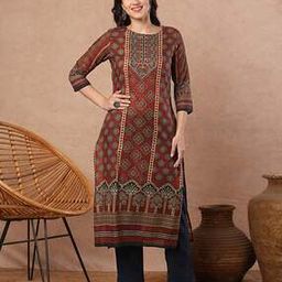 Women Floral Printed Straight Kurta-picture-12