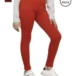 Pack of 2 Girls Leggings with Elasticated Waist-image-33