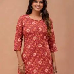 Women Floral Print Relaxed Fit Tunic-image-5