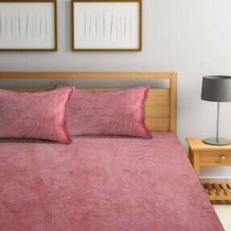 240 GSM Printed King-Size Bedsheet with Pillow Covers-52