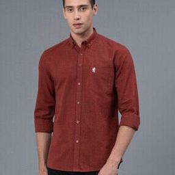Heathered Shirt with Button-Down Collar-image-27