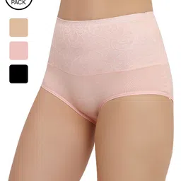 Bella Voste Pack Of 3 Self-Design Anti-Odour Tummy Control Maternity Briefs-picture-37