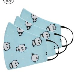 Tossido Unisex Pack Of 3 Blue 3 Ply Premium Cotton Printed Masks-7
