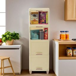 Myntra Elegant Homes White 4 Units Folding Cabinet Storage Multi-Utility Organiser-48