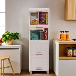 Myntra Elegant Homes White 4 Units Folding Cabinet Storage Multi-Utility Organiser-40