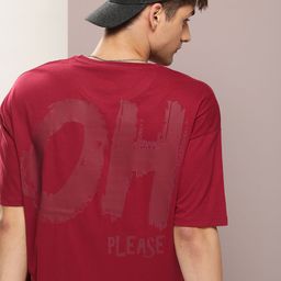 Kook N Keech Men Typography Printed Oversized Drop-Shoulder Sleeves Pure Cotton T-shirt-image-87