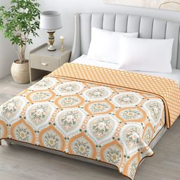 haus & kinder Orange Ethnic Motifs Microfiber AC Room 90 GSM Single Bed Dohar-picture-1