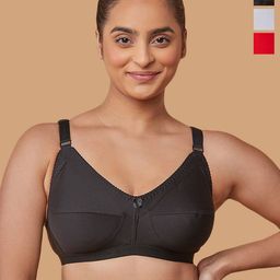 MAASHIE Women Pack of 3 Full Coverage Non-Padded Non-Wired Minimizer Bra-8