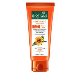 Biotique Unisex Sun Shield SPF 50 UVB/PA+++ UVA  Bio Sunflower Matte Sunscreen Gel 50 ml-image-40