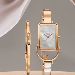 Titan Women Water Resistance Analogue Watch Gift Set 95223WM01F-image-68