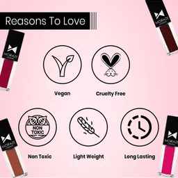 Moraze Non Transfer Lip Color Kiss Proof Vegan Non Toxic 3 ML Guess My Name image 3