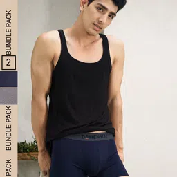 DaMENSCH Men DEO-SOFT Deodorizing Micro Modal Solid Trunks DAM-AS-T-SB&WG-PACK-2-MIX-12